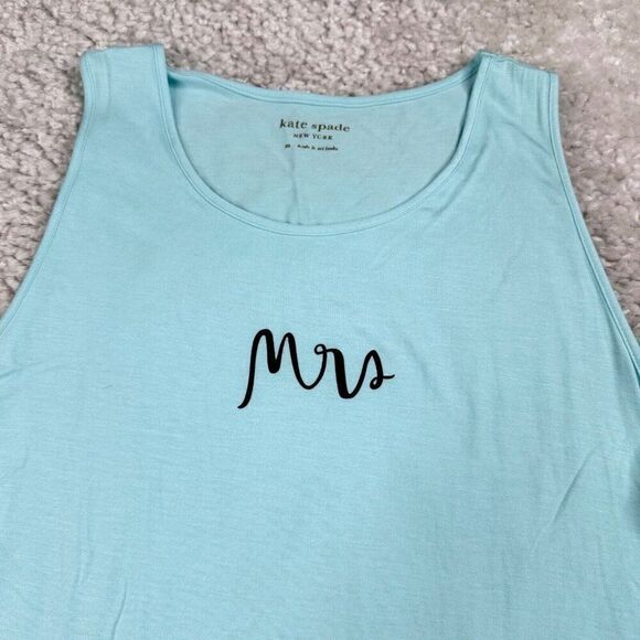 Kate Spade New York Mrs. Bridal Sleep Pajama Tank Blue NEW - Picture 4 of 10